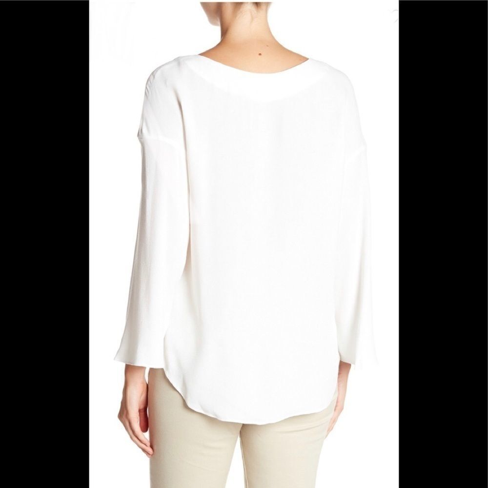 FRAME white lace neck top. - Picture 10 of 10